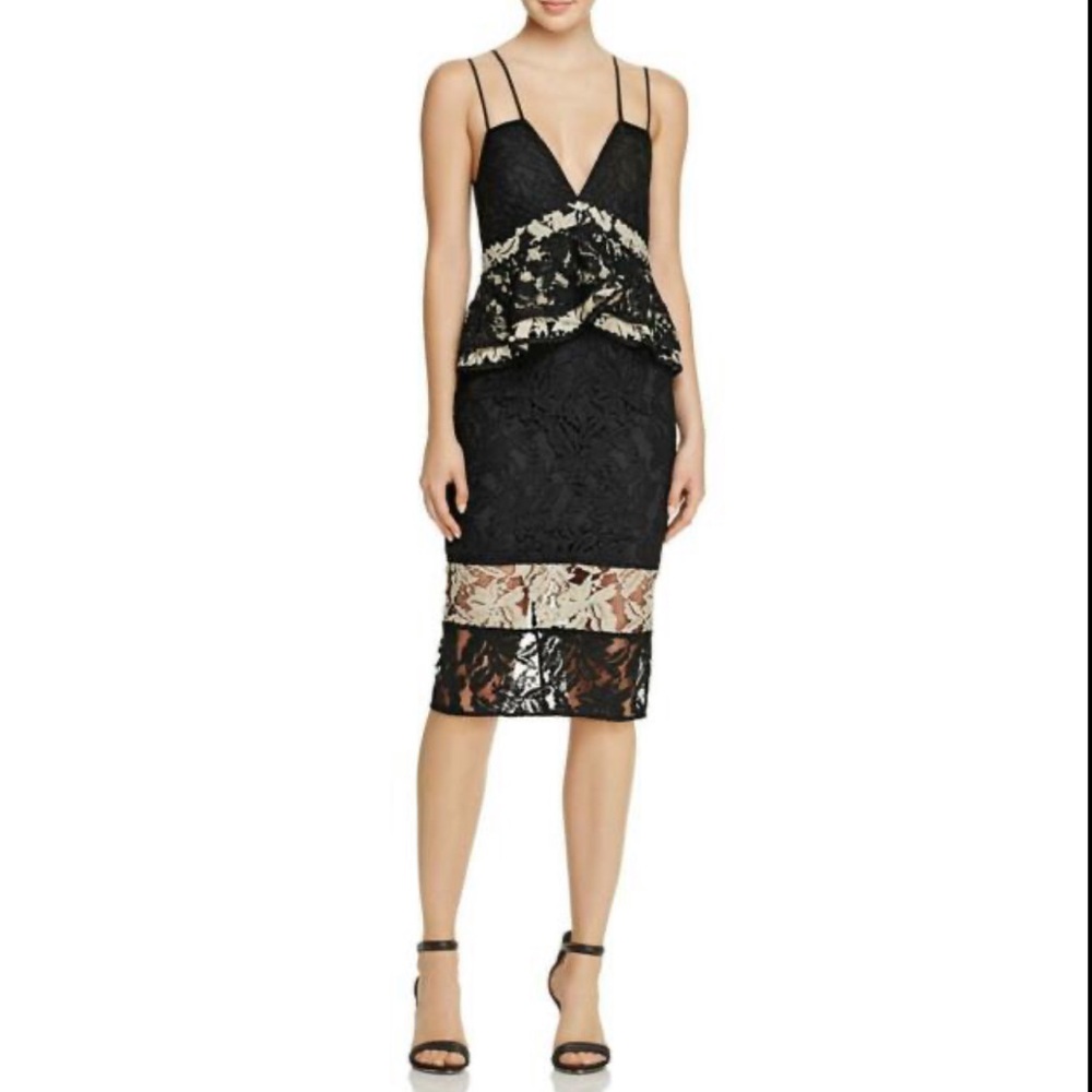 La maison talulah black & cream lace dress size S!